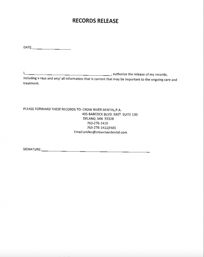 First Visit Crow River Dental